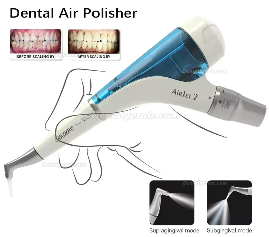 VolDent AirJet2S dentale airflow pulver (supragingival + supragingivales handst&uuml;ck)